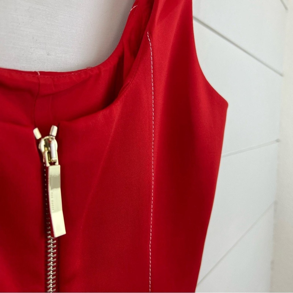 NEW Ted Baker LOHANNA Fit & Flare Dress Women Red Skater Mini 4-6 (ted2) - Picture 7 of 12